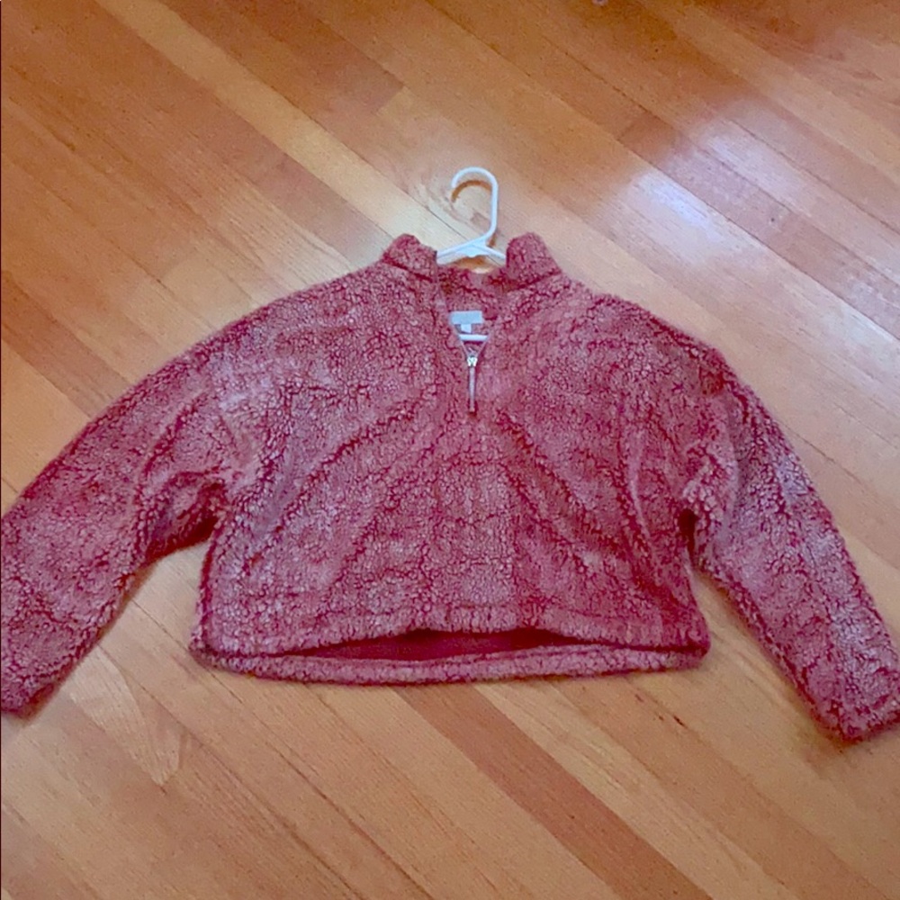 Cropped Fuzzy Sweater